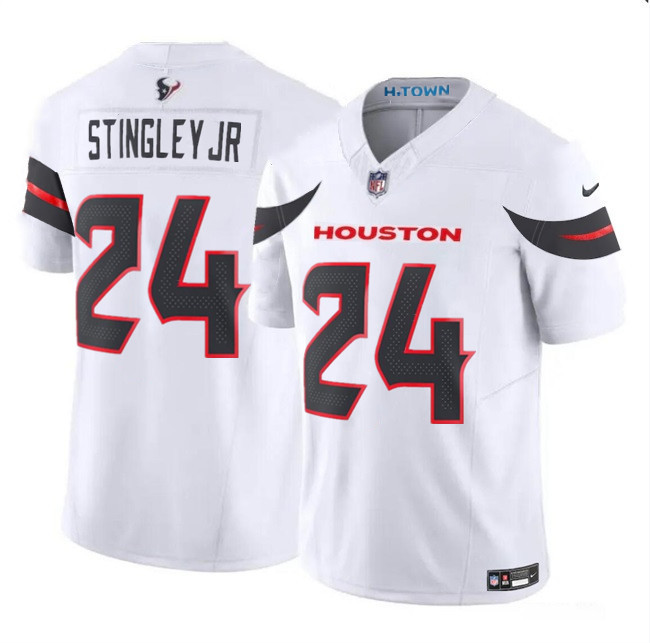 Men's Houston Texans #24 Derek Stingley Jr. White 2024 Vapor F.U.S.E. Limited Football Stitched Jersey